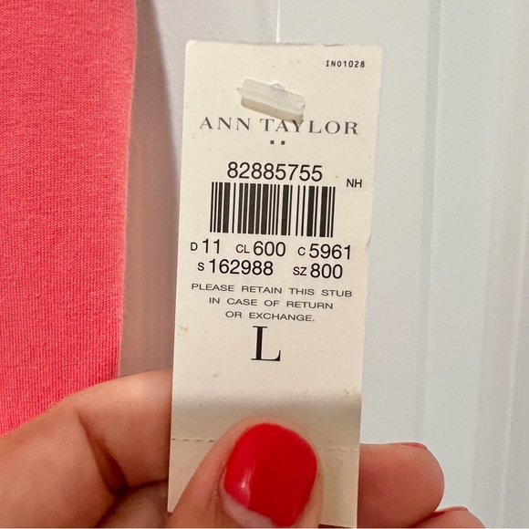 Ann Taylor Salmon Pink Lace Camisole in Size Large NWT Adjustable Strap - Picture 4 of 8